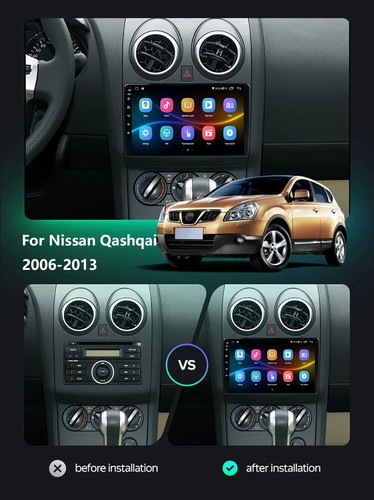 Per Nissan Qashqai J10 Autoradio Navigazione GPS Multimedia Lettore Video Android - Foto 2 di 32