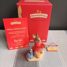 Royal Doulton Bunnykins William Listening Intently DB 442 Exclusive Cert Tag Box