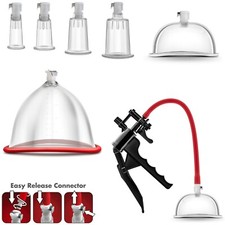 Premium Intimsaugschalen Set Nippelsauger Brustsauger Klitorissauger Vagina BDSM