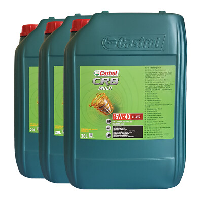 CASTROL CRB Multi CI-4/E7 15W-40 LKW-Motorenöl Mack EO-N, MTU Type 2, 3x20 Liter