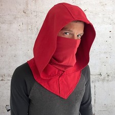 Red Assassin Ninja Summer Festival Clothing Hood Mask Creed Costume Cosplay