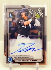 2024 Bowman Chrome 1st George Wolkow Base Auto White Sox ROOKIE RC Autograph A