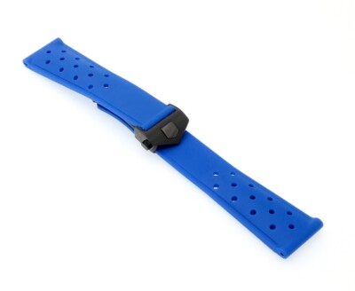 Rallye-Silikon Uhrenarmband Modell Jet-FS-P blau 22/18 mm, kompatibel TAG Heuer