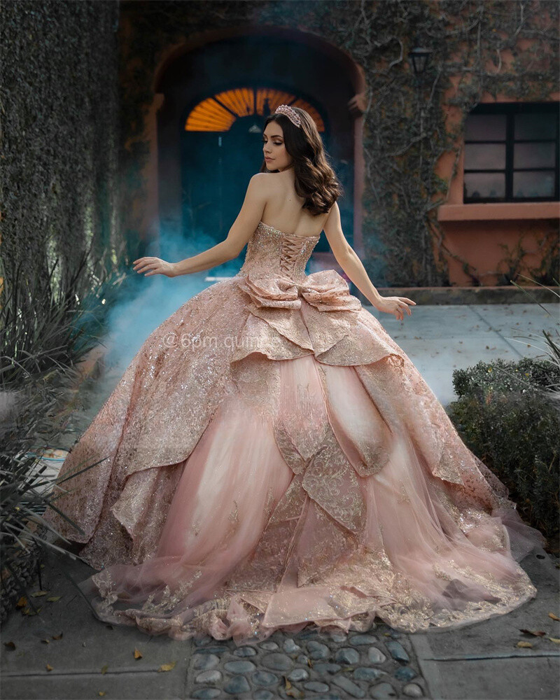 green emerald velvet dress Elegant Red Ball Gown Quinceanera prom Dress For Sweet 16 Y2059 –  Simplepromdress main image 1