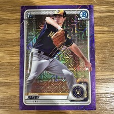 2020 1st Bowman Chrome Aaron Ashby BCP-57 Prospect Purple MEGA Refractor 160/250