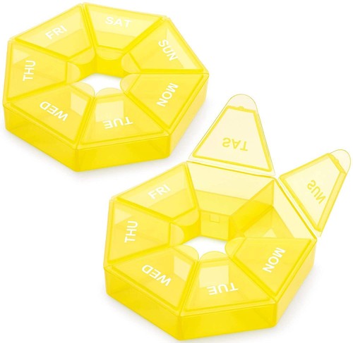 7 DAY WEEKLY DAILY PILL BOX Organiser Medicine Tablet Storage Dispenser Week New - Picture 83 of 108