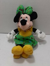 The Disney Store September Minnie Mouse w/ Necklace Bean Bag Plush