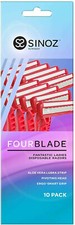 10-Pack Women's 4-BLADE Disposable Razors Pivoting Head/Ergo Grip/Aloe Strip