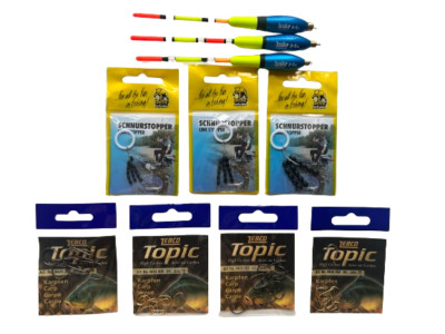 3 x Posen Behr + 45 x Gummistopper + 43 Haken  Set vorbebleite Laufposen