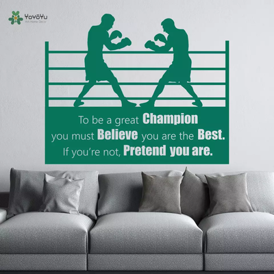 Removable Wall Decor To Be A Great Champion Vinyl Boxing Wall Stickers Art Sport Ebay