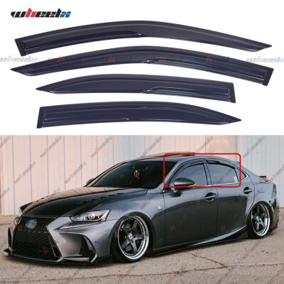 FOR 14-20 LEXUS IS200T IS250 IS350 JDM MUGEN STYLE WINDOW VISOR RAIN GUARD VENT