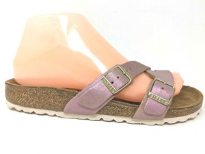 birkenstock washed metallic pink