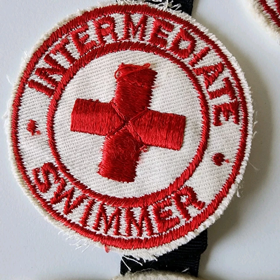Vintage YMCA Patch Lot 1955 - 60 Swimmer Life Saving Iron On Embroidery Canada - Image 4 of 4