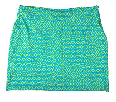 Sunsets & Sweet Tea Women's Blue & Green Active Golf Pickleball Skort  Size 14