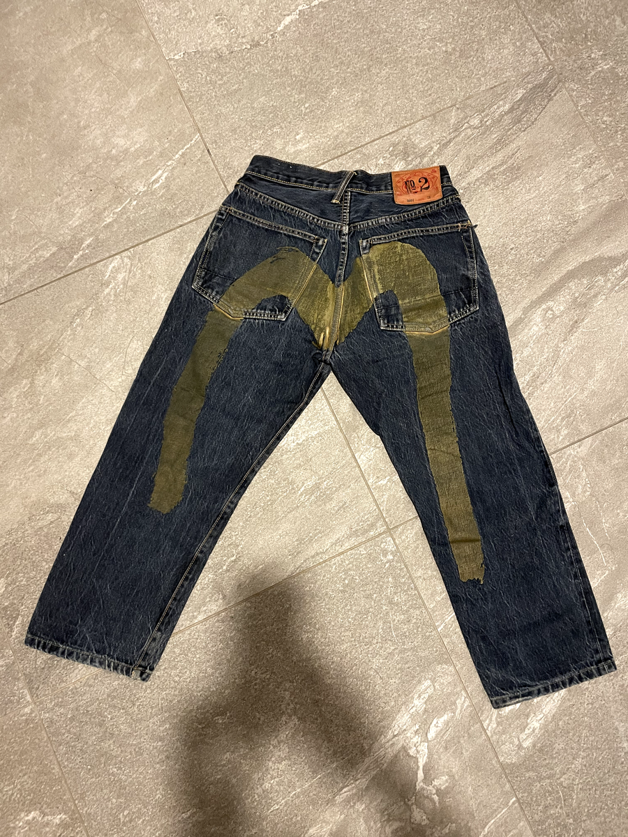 EVISU YAMANE 1959 大黒　カモメ　32 黄色　yellow EVISU 大黒 ビッグカモメ イエロー エヴィス 赤ミミ W32 デニム