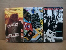 Lot of 3  Bon Jovi VHS Tapes  New Jersey, Cross Roads, Access All Areas