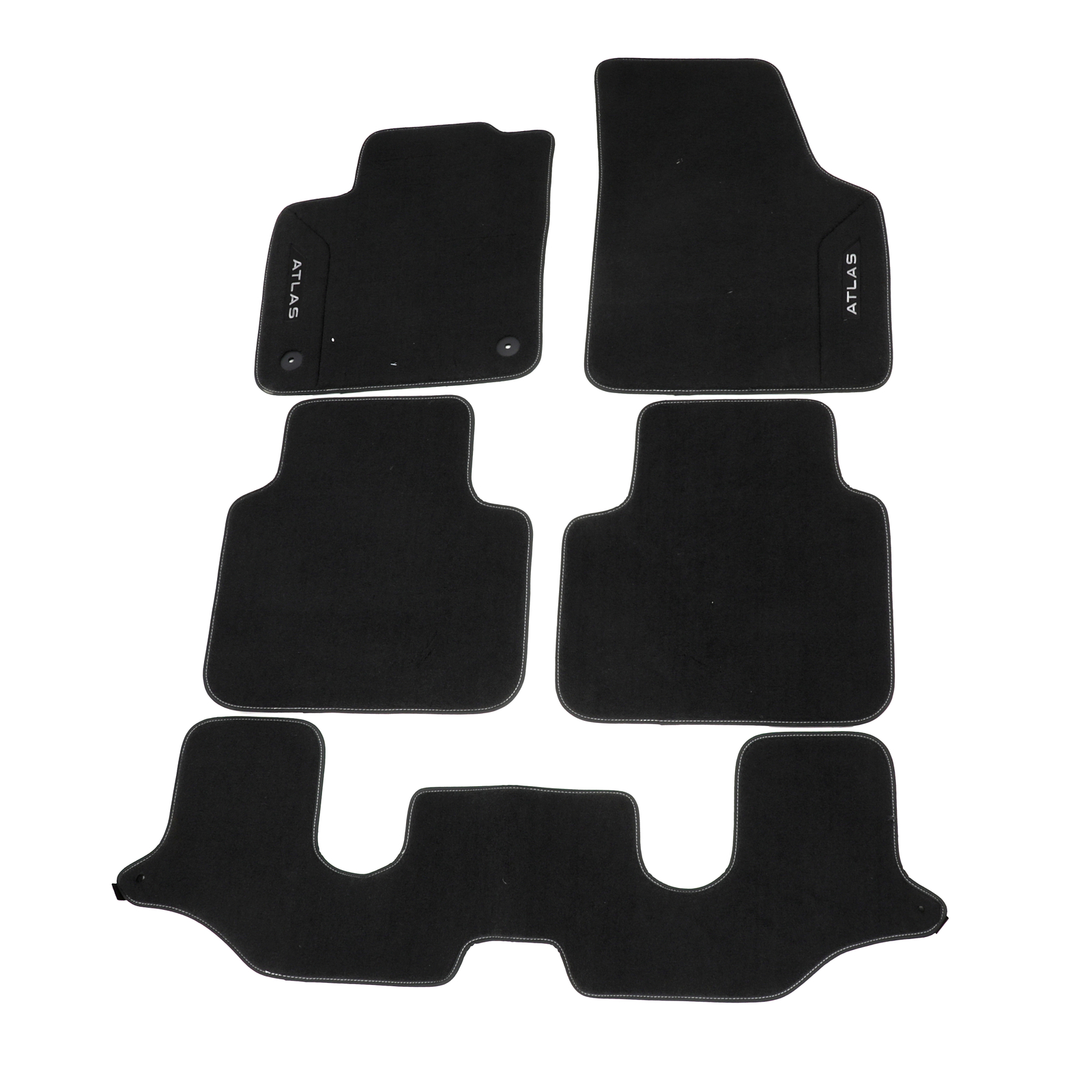 Alfombrillas de piso de moqueta para VW Atlas 2019-2023 (P/N 3CN-061-370-F-WGK)