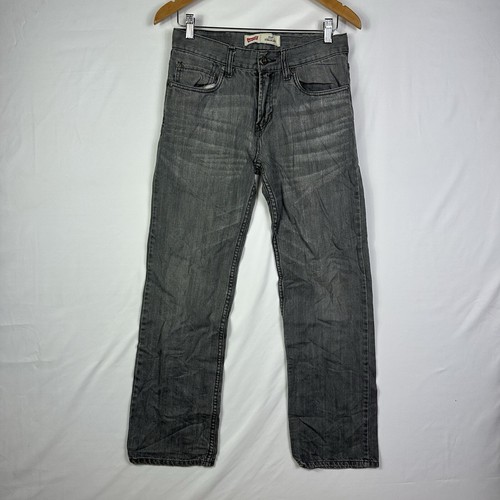 Levi's 514 Damenjeans 29 x 29 Größe 18 Reg grau gerade Passform Baumwolle Knopfleiste