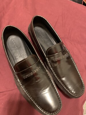 Suede Mens Armani Loafers Loafer Mocassin Emporio Armani Emporio