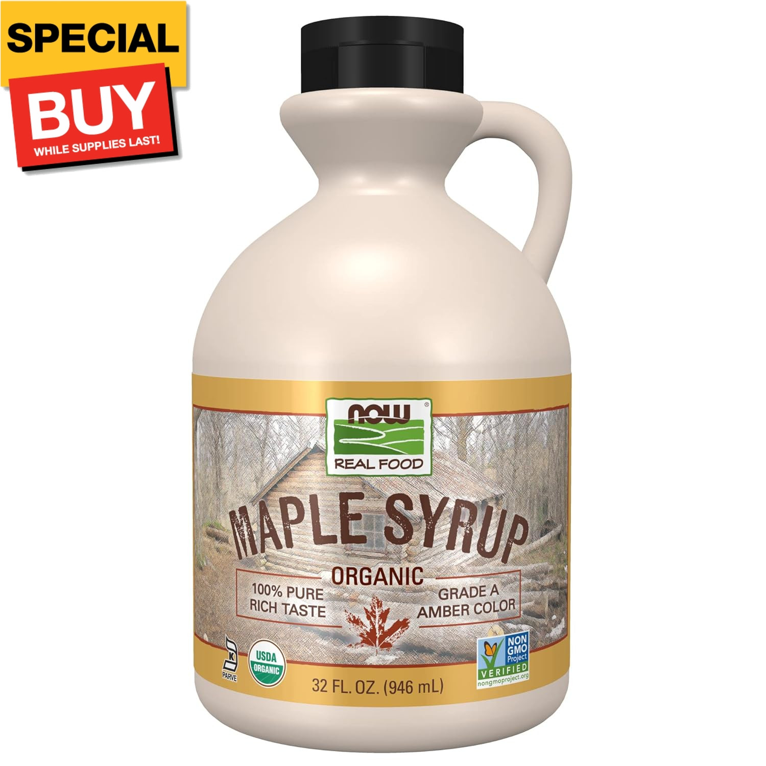 , Certified Organic Maple Syrup, Grade A Amber Color, 100% Pure, Light Delicate 