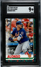 Pete Alonso 2019 Topps Holiday Rookie Holiday Socks SSP SGC 9 Mets HW71