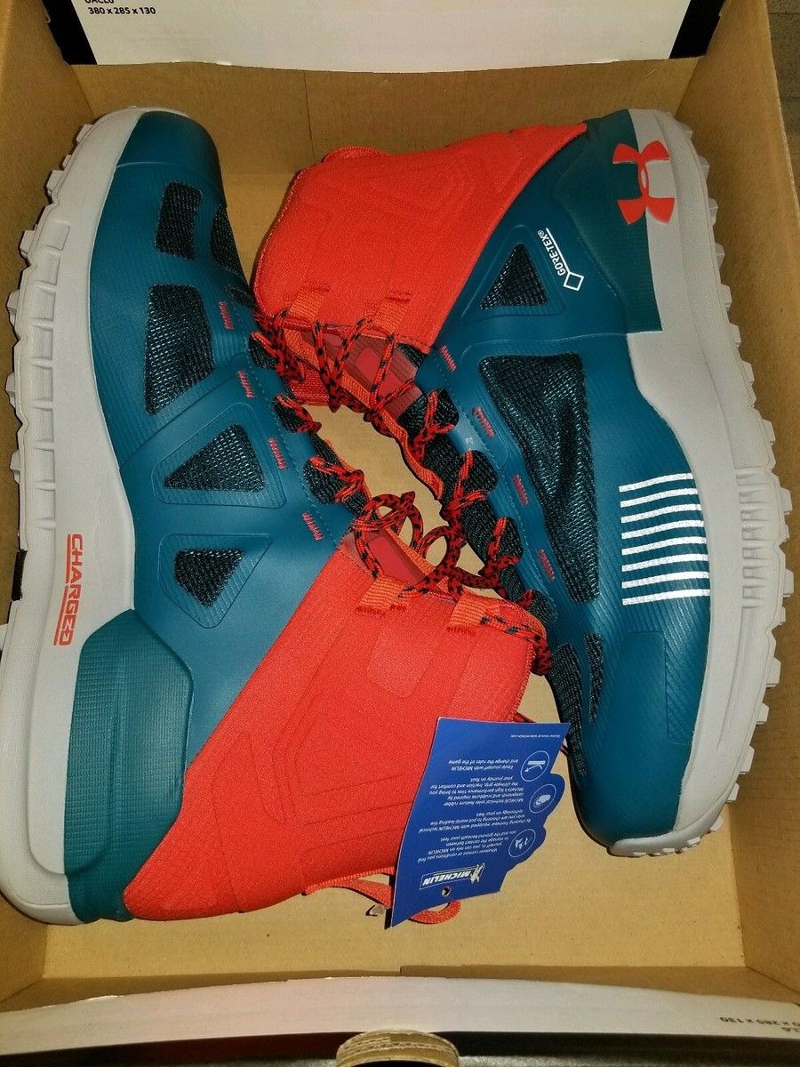 Under‎ Armour Verge 2.0 GORE-TEX Shoes Mens 11 Teal Orange Low Trail Running Under Armour Verge 2.0 Low GTX Hiking Boots - Men main image 2