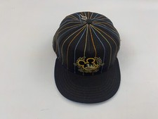 Disney Angry Mickey Mouse Fitted Basebal Hat Cap Brown with Stripes Size 61 cm