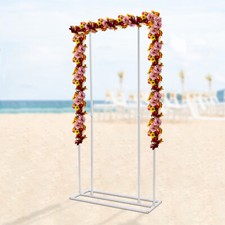 Metal Rectangle Shape Wedding Flower Stand Metal Frame Backdrop Decor Rack 200cm