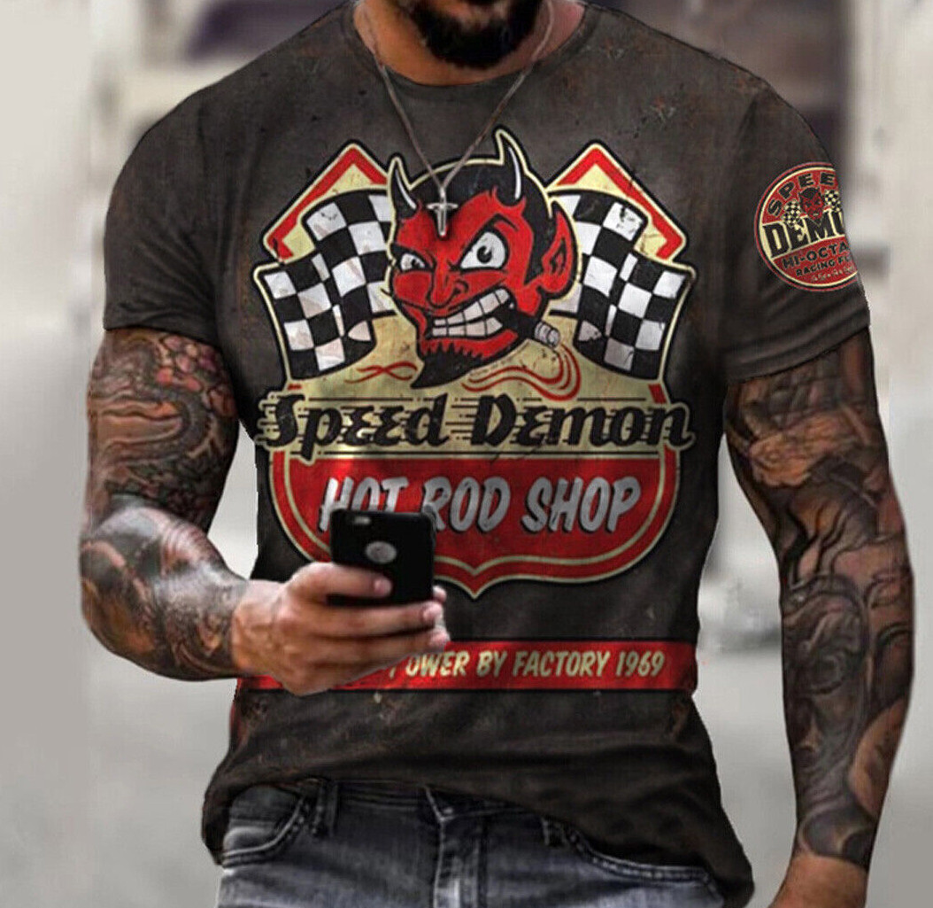 Speed Demon! Retro Hot Rod Shop T-Shirt Speed Demon! Retro Hot Rod Shop T-Shirt