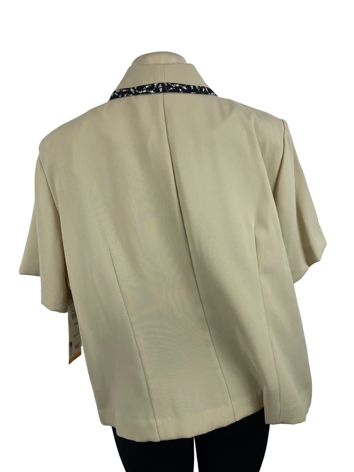 Danny & Nicole женщин желтовато-коричневый шаль воротник пеплум талии блузка размер 24W-новый с Ярлыками - Изображение 3 из 4