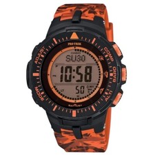 CASIO Pro Trek PRG-300CM-4 CAMO Orologio Carica Solare Camouflage Orange