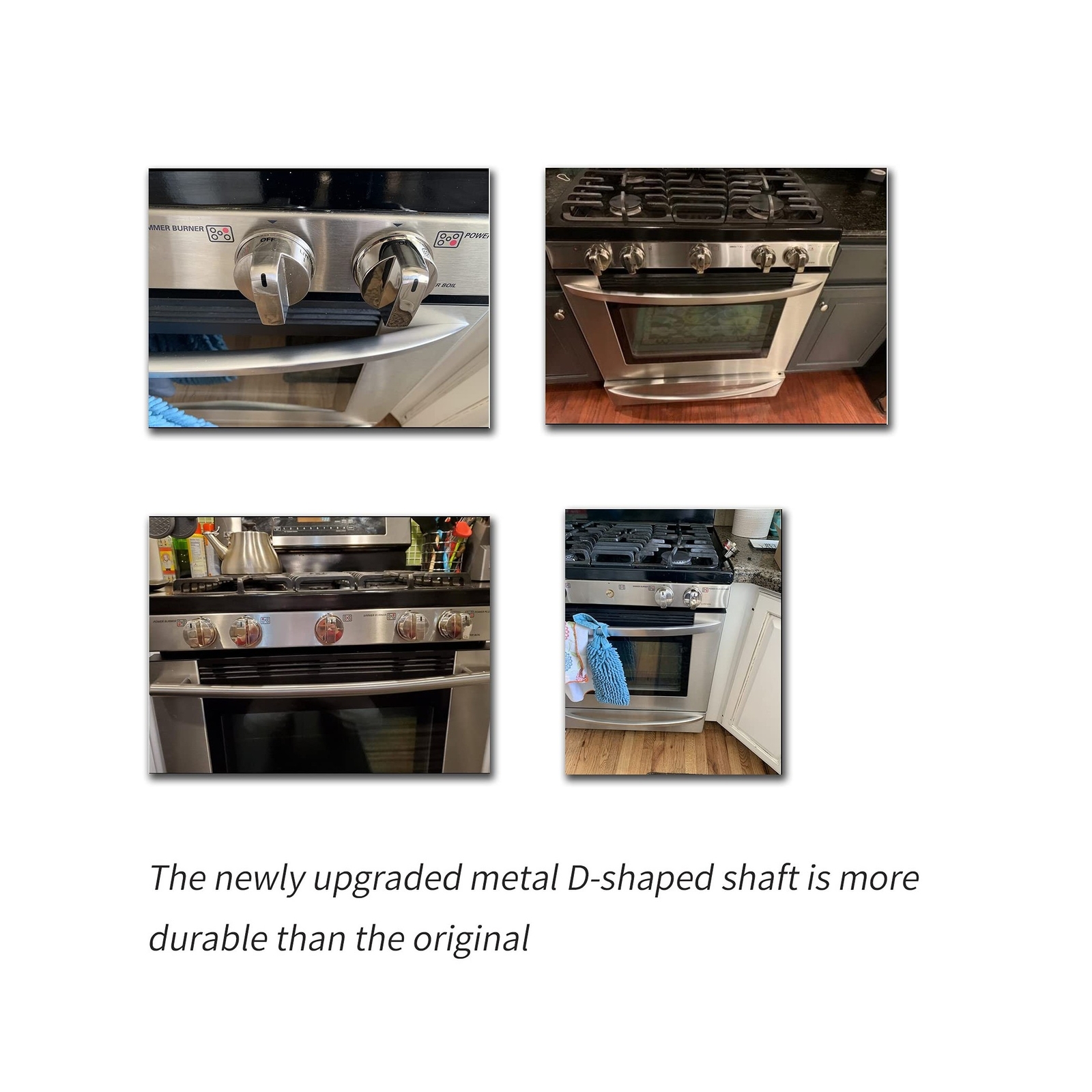 LONGADS 5 Stove Knobs Replacements for LG Gas Range LRG30355ST