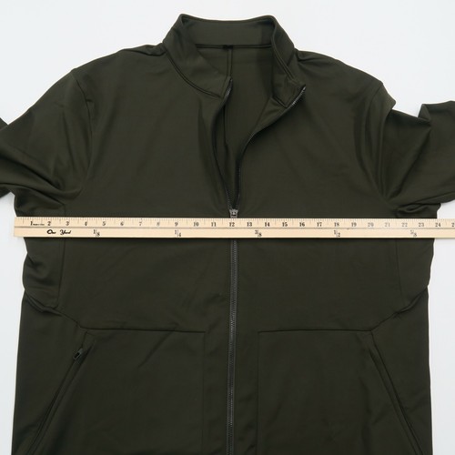 Chaqueta de pista Lululemon Division para hombre XL verde oliva con cremallera completa LM4768S - Imagen 9 de 11