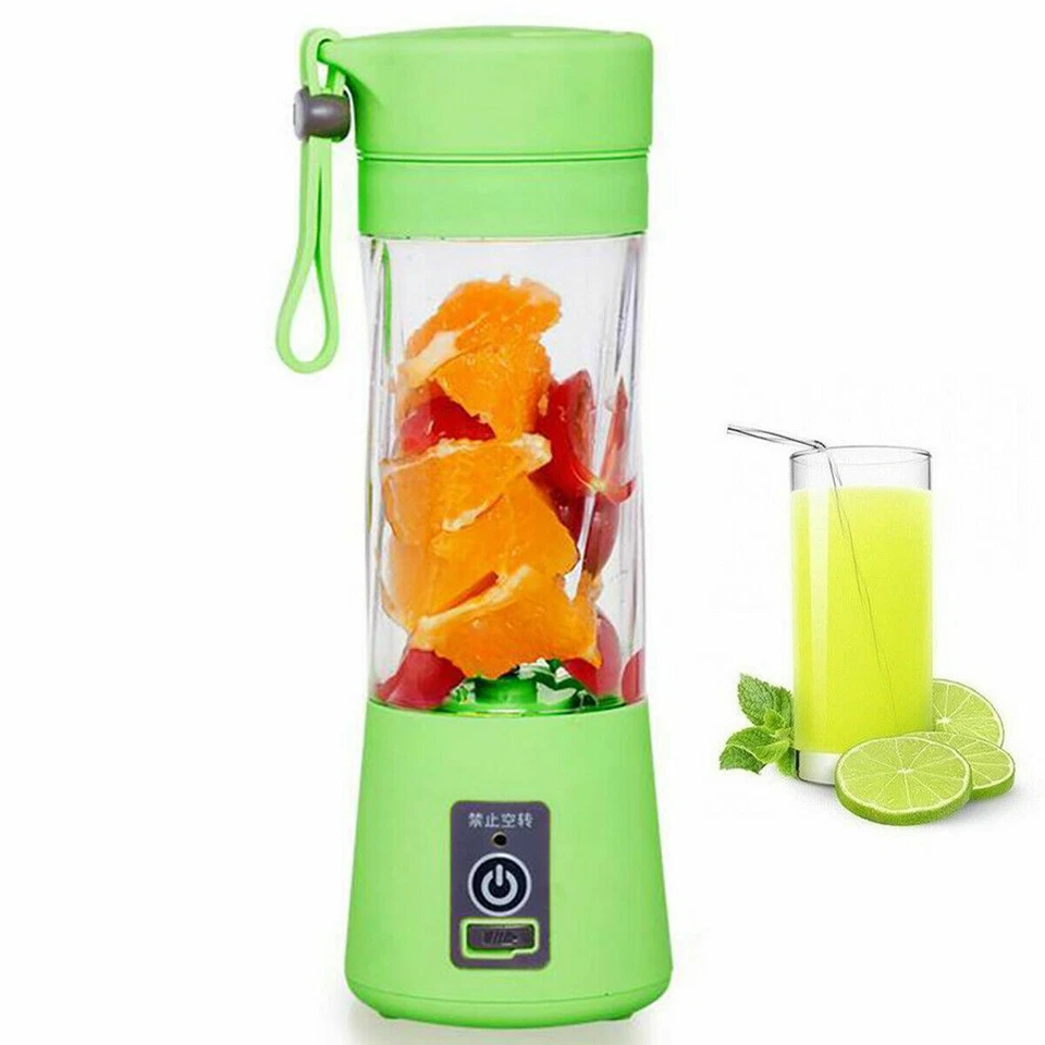 MINI FRULLATORE PORTATILE DA VIAGGIO SUCCO DI FRUTTA COPPA MIXER FRULLATI 380ML - Immagine 2 di 3