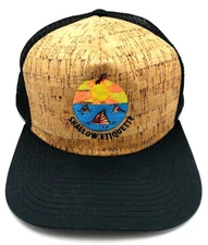 SHALLOW ETIQUETTE hat brown black adjustable snapback cap