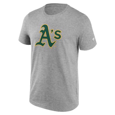 MLB Oakland Athletics A's T-Shirt Primary Logo Team Graphic Baseball grau