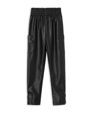 Habitual Big Kid Girls' Black Faux Leather Pant