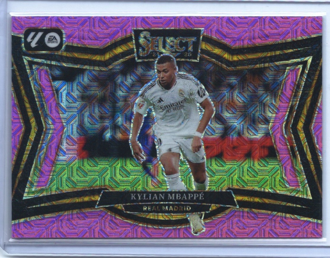 2024-25 Panini Select La Liga #232 Kylian Mbappe Pink Mojo #/179
