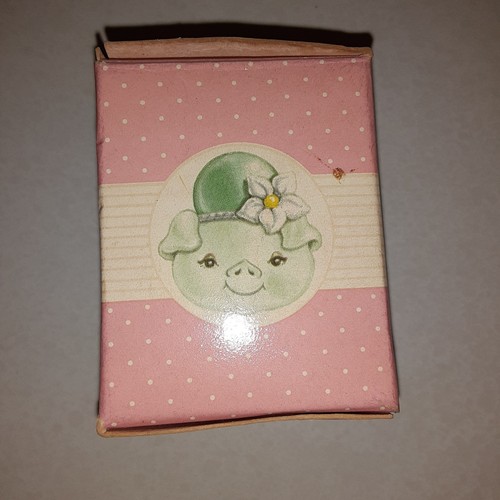 Vintage Avon Pretty Piglet Roses Roses Cologne .75 Oz Boxed W/Bow NOS - Picture 7 of 11