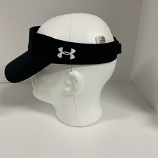 Under Armour Sun Visor Hat Black / White Logo Golf Tennis Boating Adjustable