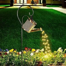 Solar Watering Can LED Light Garden Waterproof Kettle Yard Art Lamp Decor US
