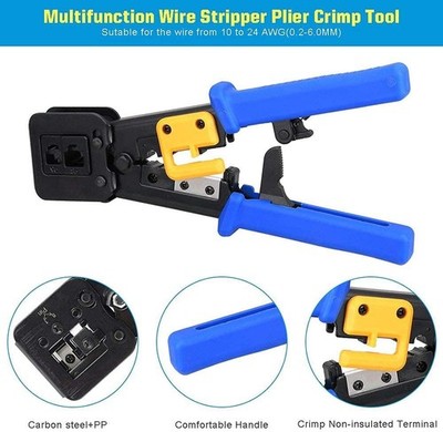 Professionele krimptang metaal voor rj45 rj10 rj11 en rj12 kopen? | Korting tot 57