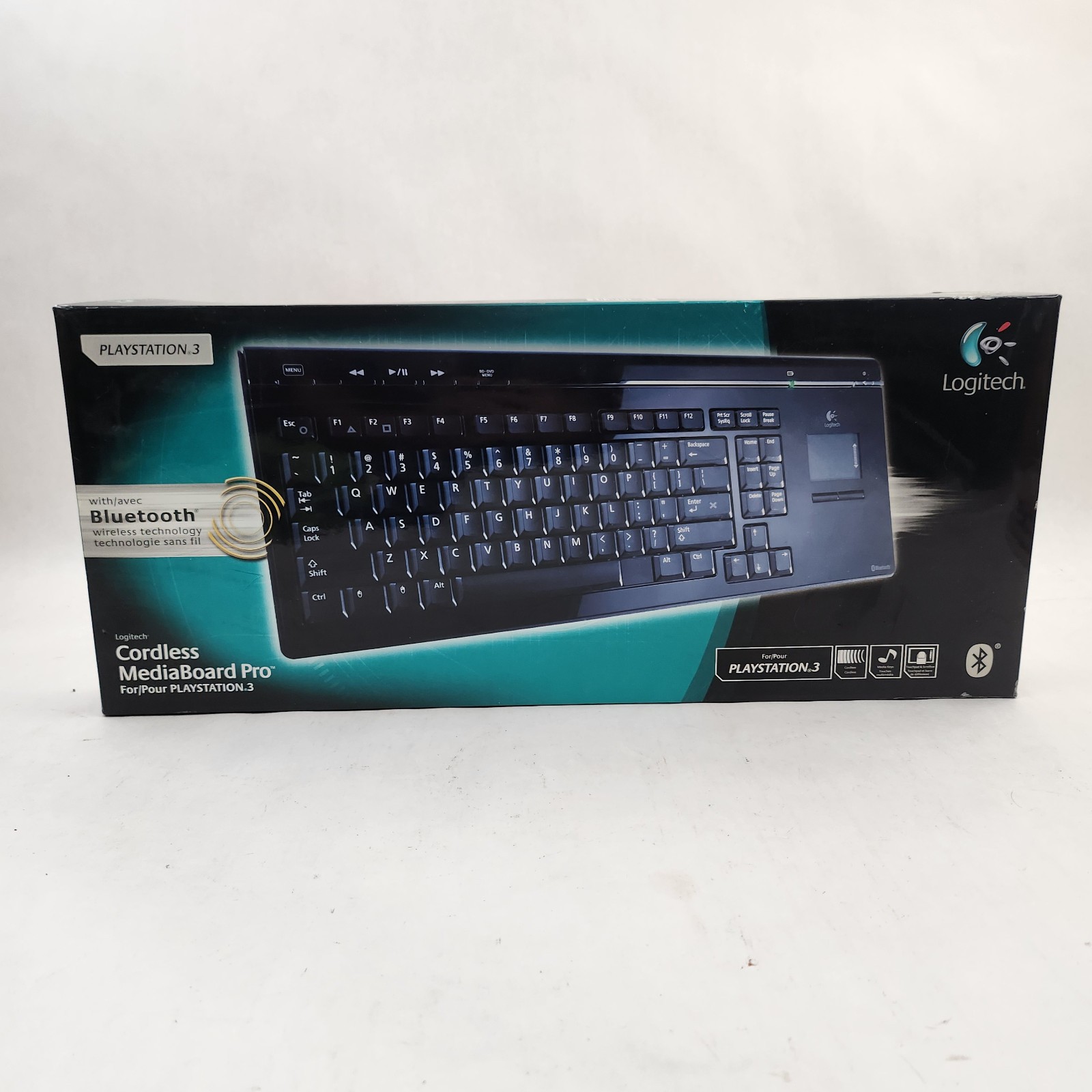 *NEW* Logitech Cordless MediaBoard Keyboard For Playstation 
