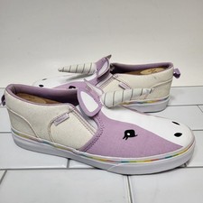 VANS Lavender Unicorn Horn Girl Slip On Sneakers US Size 6