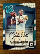 2017 Donruss Optic Rated Rookie R. Joshua Dobbs Autograph On Card /150 Lions. rookie card picture