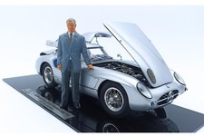 CMC M-246 1/18 Mercedes-Benz 300 SLR Coupe 1955 Blue interior with Figure