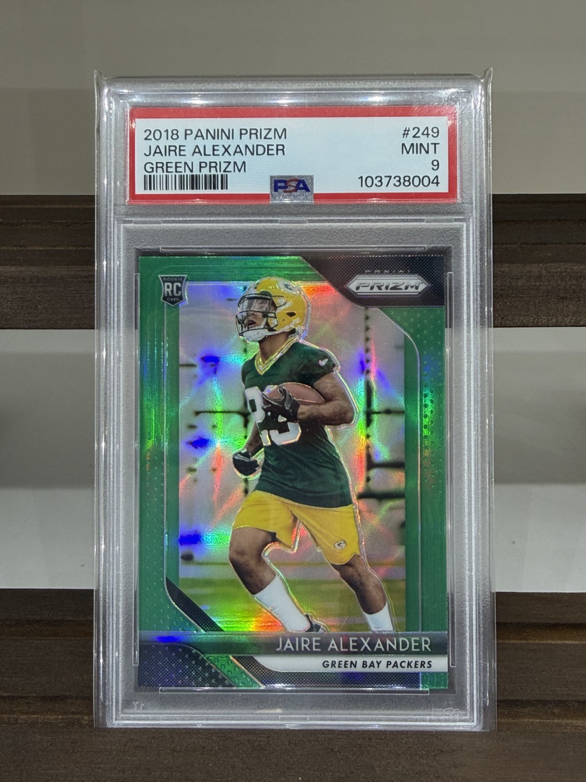 2018 Prizm #249 Jaire Alexander Green PSA MINT 9