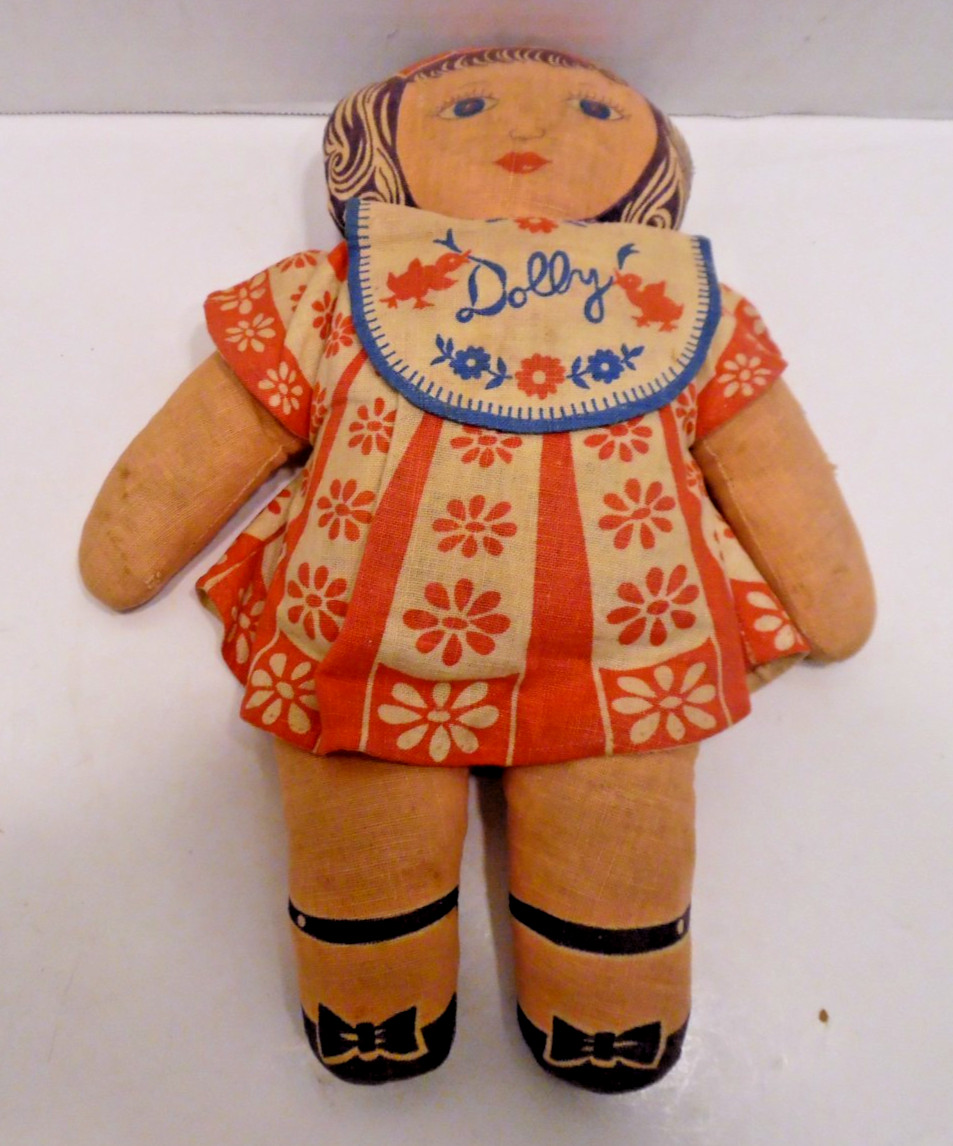 DOLLY  VTG Cloth Baby Doll. Approx.  12 inches Handmade