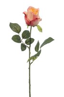 Artplants Kunstblume Rose Dixlen, Rosa, 70Cm