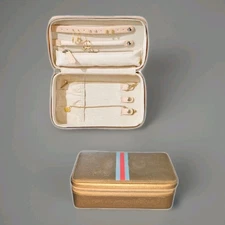Mark and Graham  Medium Rose Gold Travel Linen Lined Jewelry Case  